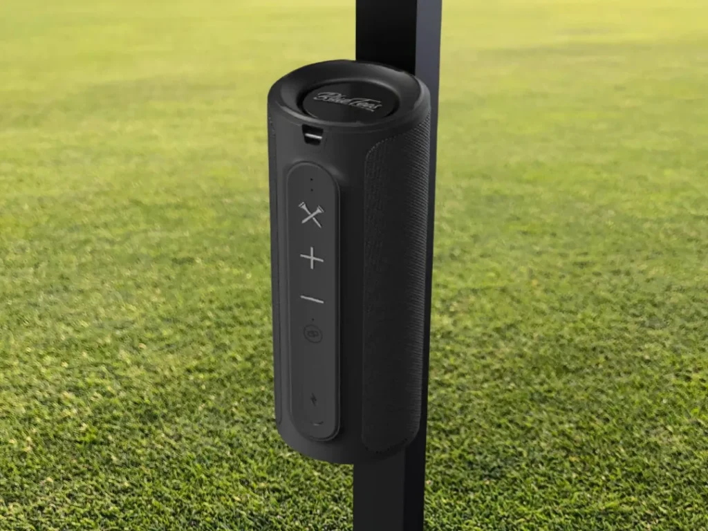 
Blue Tees Golf The Player Magnetic Bluetooth Speaker Securely Attaches to Golf Cart - IPX7 Waterproof